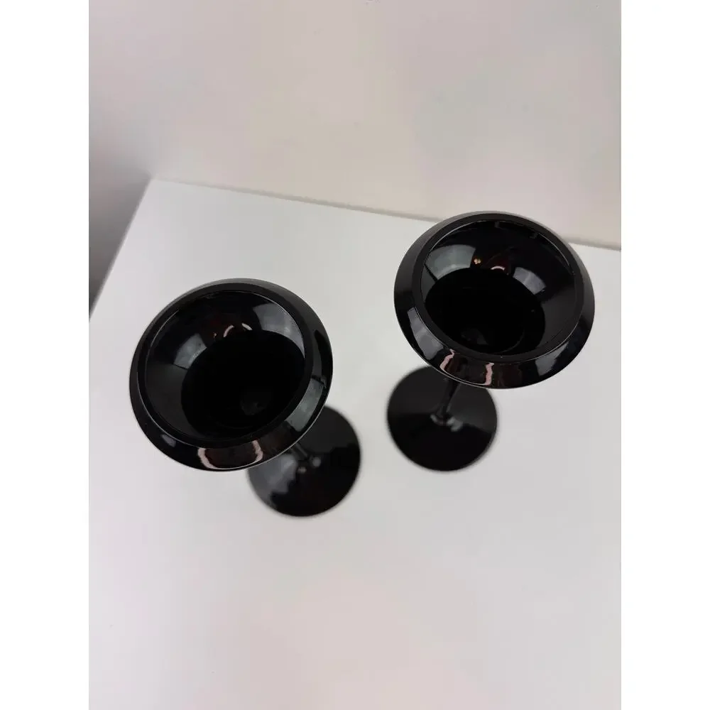 Vintage 1985 Oneida Jet Black Lead Crystal 9.5